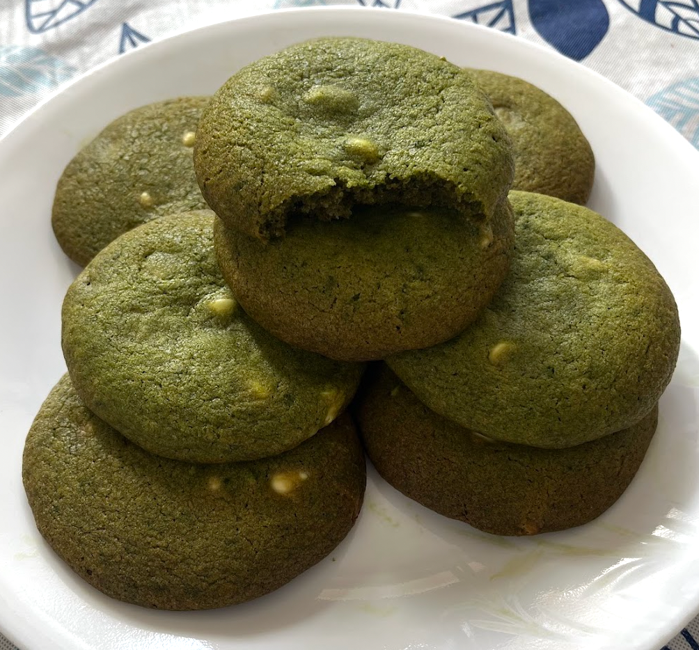 White Chocolate Matcha Cookies